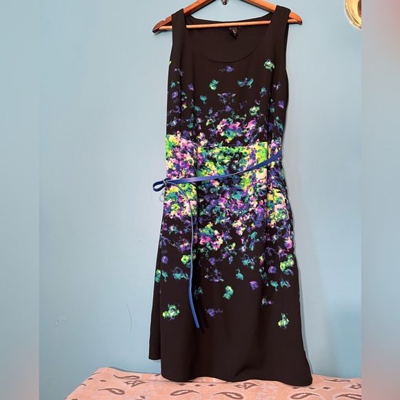 Lane Bryant Dresses & Skirts - Lane Bryant Watercolor Wisteria Shirt Dress with Belt Size 22